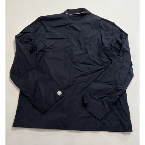 Le Bristol Society Bruce Signature Pajama Trousers in Navy Blue White - Picture 5 of 8